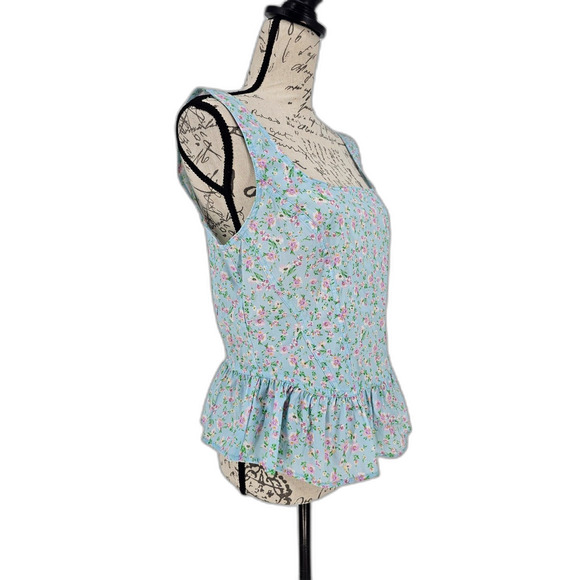 Elodie NWT Square Neck Peplum Tank Top Large - Picture 4 of 13